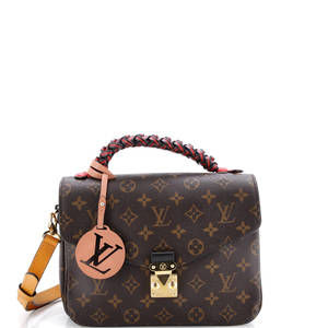 Louis Vuitton Braided Handle Pochette Metis Monogram Canvas with Leather